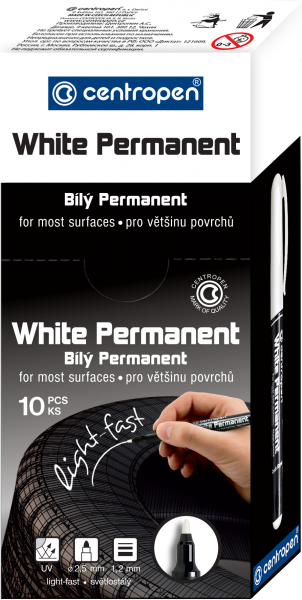 Cienki marker White Permanent 2686